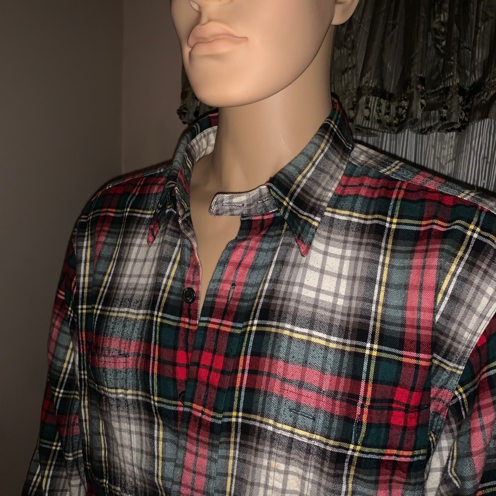 Plaid Button up polo shirt
